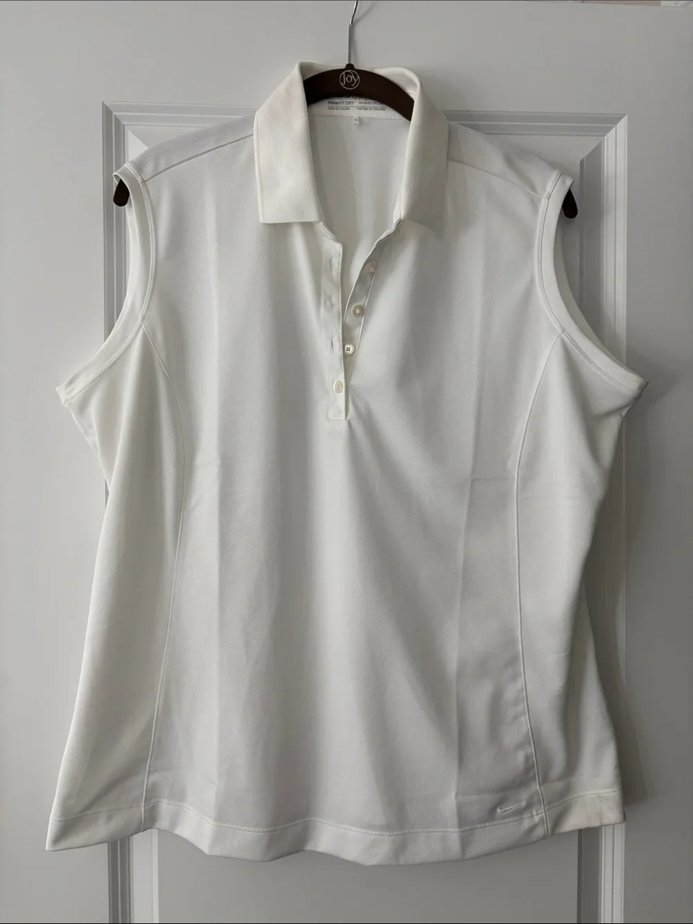 Ladies Nike Sleeveless Golf  Polo in White